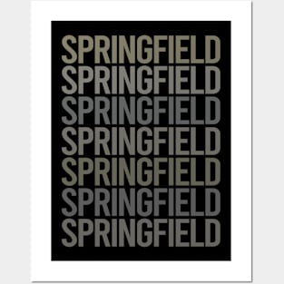 Gray Text Art Springfield Posters and Art